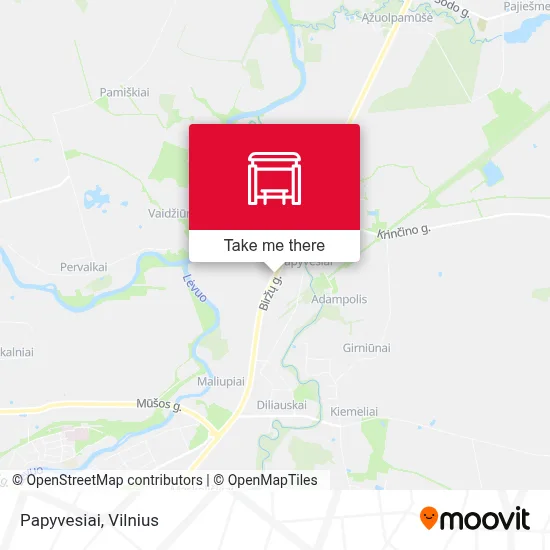 Papyvesiai map