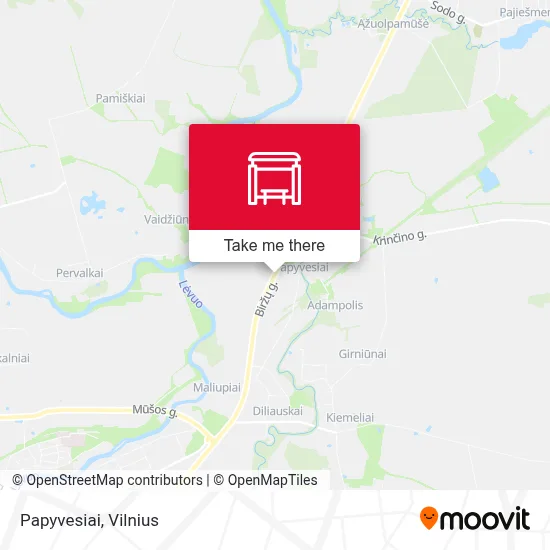 Papyvesiai map