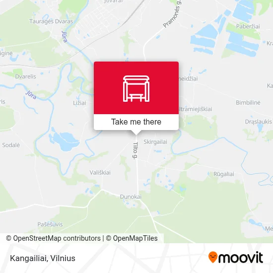 Kangailiai map