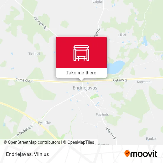 Endriejavas map