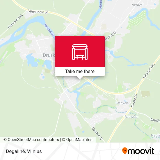 Degalinė map