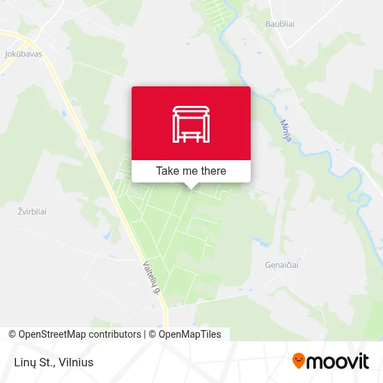 Linų St. map