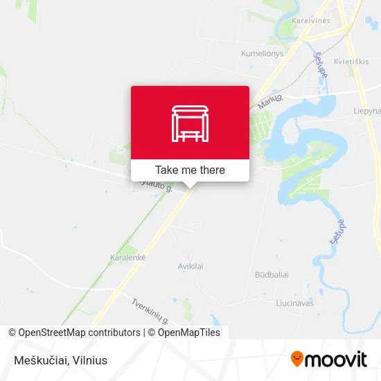 Карта Meškučiai