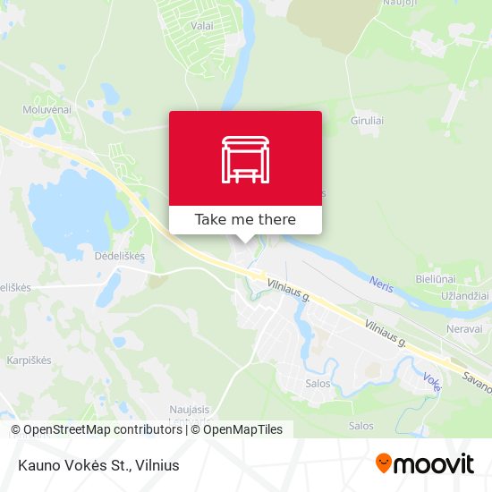 Kauno Vokės St. map