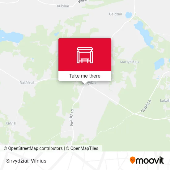 Карта Sirvydžiai