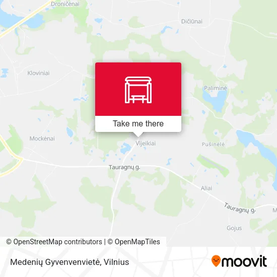 Карта Medenių Gyvenvenvietė