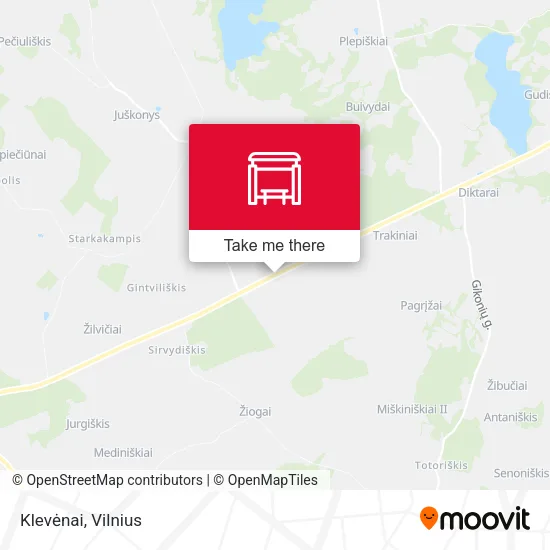 Карта Klevėnai
