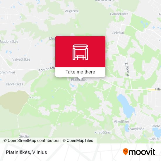 Карта Platiniškės