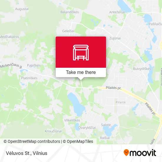 Карта Vėluvos St.