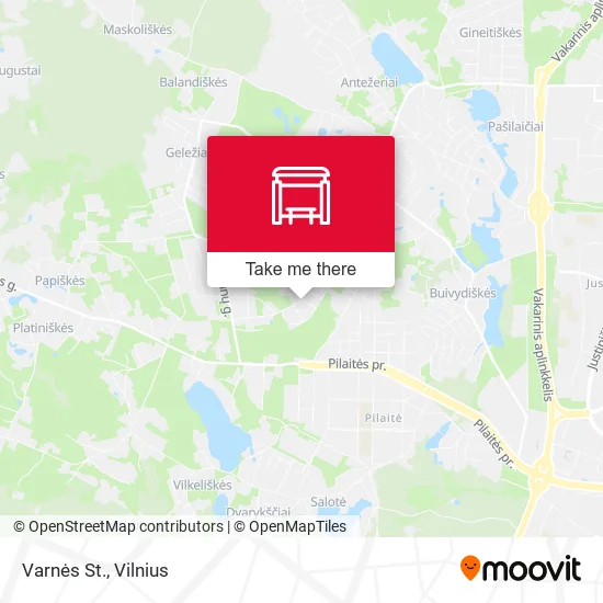 Карта Varnės St.