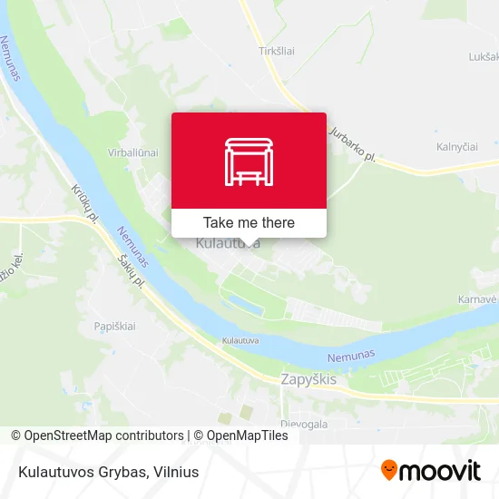 Kulautuvos Grybas map