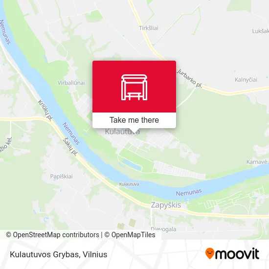 Kulautuvos Grybas map