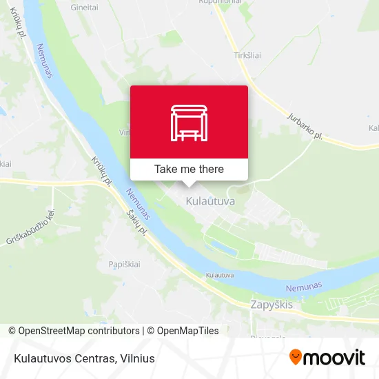 Kulautuvos Centras map