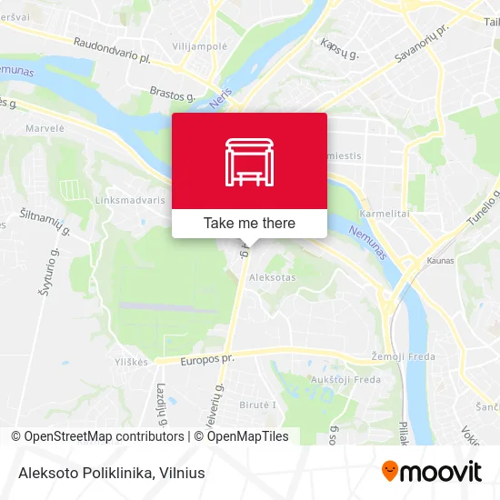 Карта Aleksoto Poliklinika