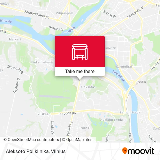 Карта Aleksoto Poliklinika