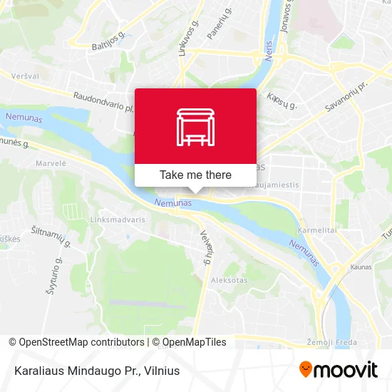 Карта Karaliaus Mindaugo Pr.