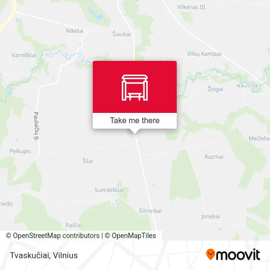 Карта Tvaskučiai