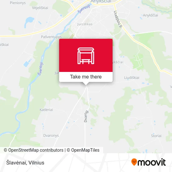 Карта Šlavėnai