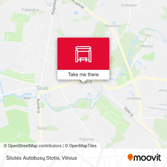 Карта Šilutės Autobusų Stotis