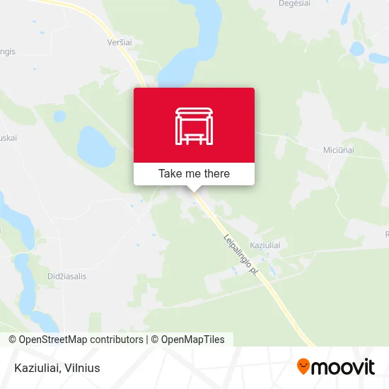 Kaziuliai map