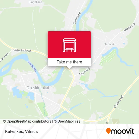 Карта Kalviškės