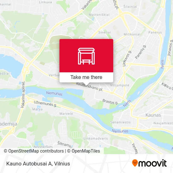 Карта Kauno Autobusai A