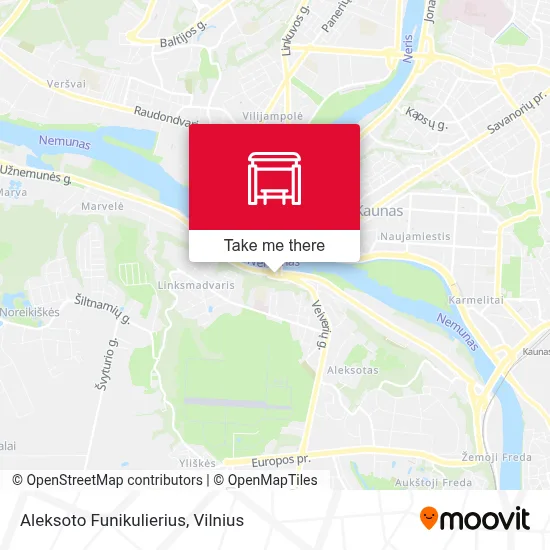 Aleksoto Funikulierius map