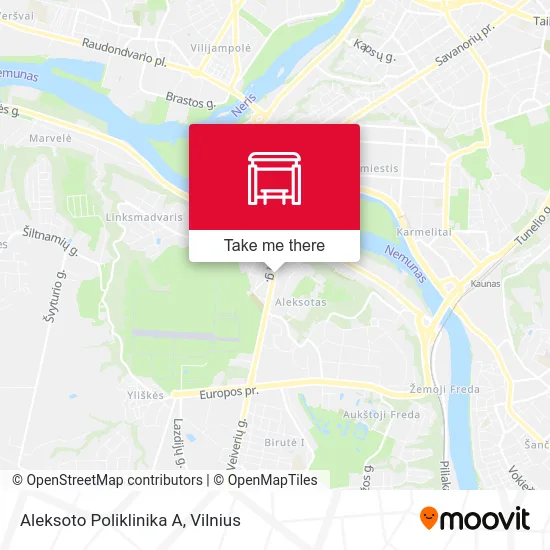 Карта Aleksoto Poliklinika A