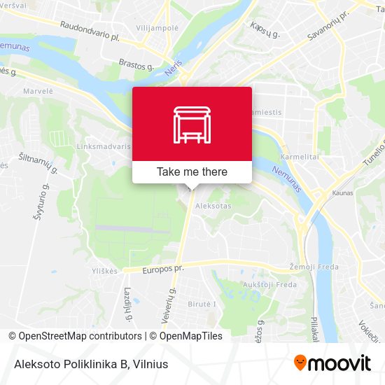 Карта Aleksoto Poliklinika B