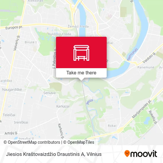Карта Jiesios Kraštovaizdžio Draustinis A