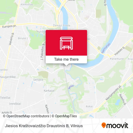 Карта Jiesios Kraštovaizdžio Draustinis B