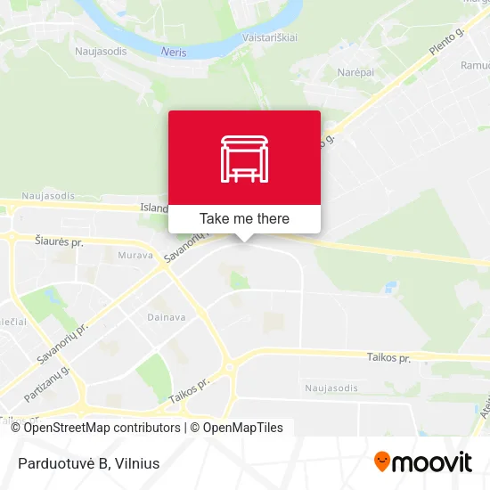 Карта Parduotuvė B