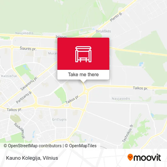 Карта Kauno Kolegija