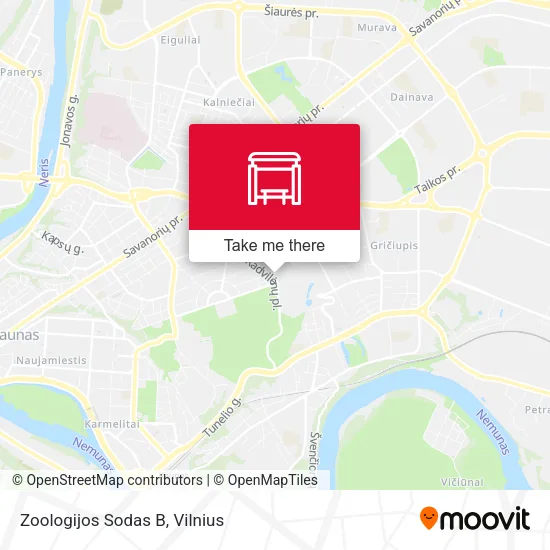 Карта Zoologijos Sodas B