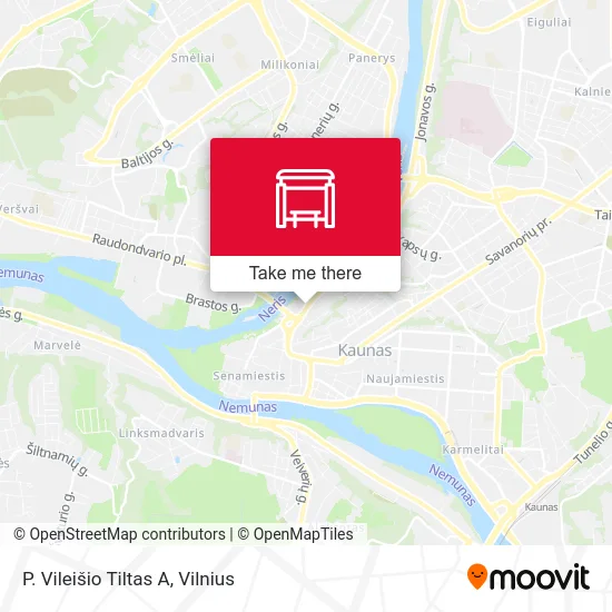 Карта P. Vileišio Tiltas A