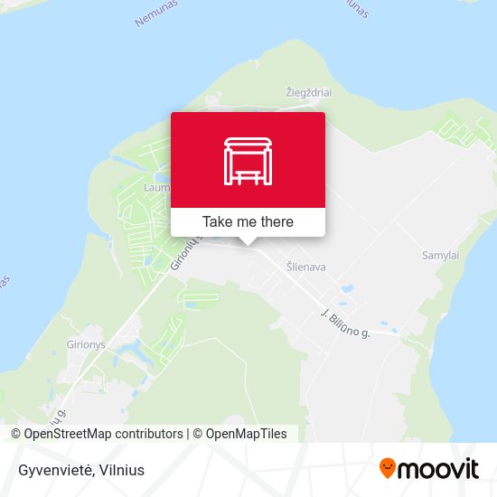 Карта Gyvenvietė