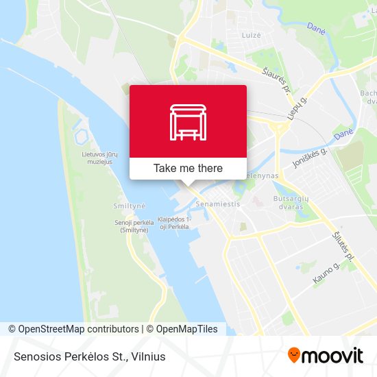 Карта Senosios Perkėlos St.