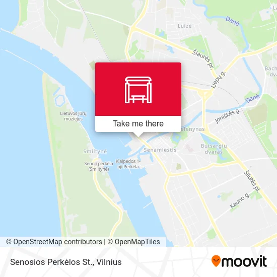 Карта Senosios Perkėlos St.