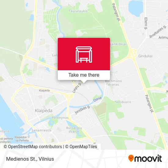 Medienos St. map