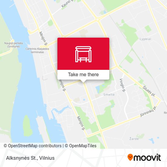 Карта Alksnynės St.