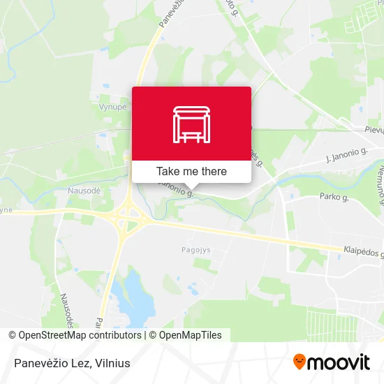 Карта Panevėžio Lez