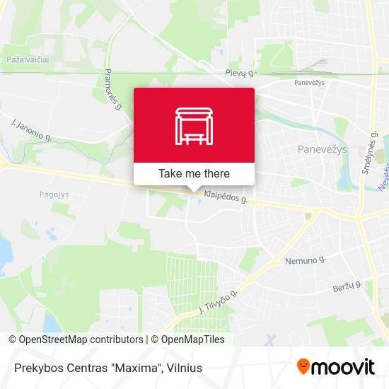 Карта Prekybos Centras "Maxima"