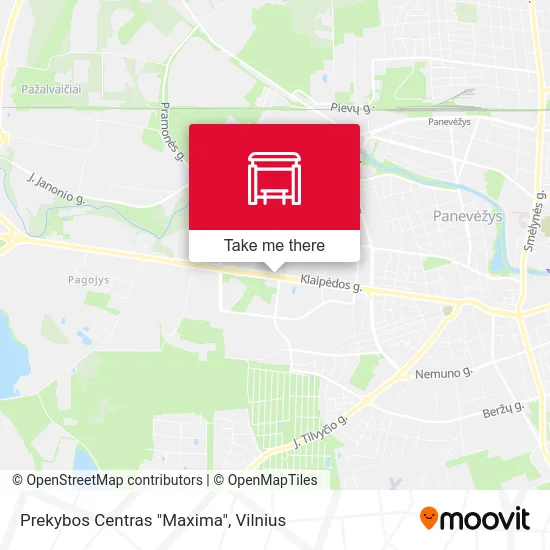 Карта Prekybos Centras "Maxima"