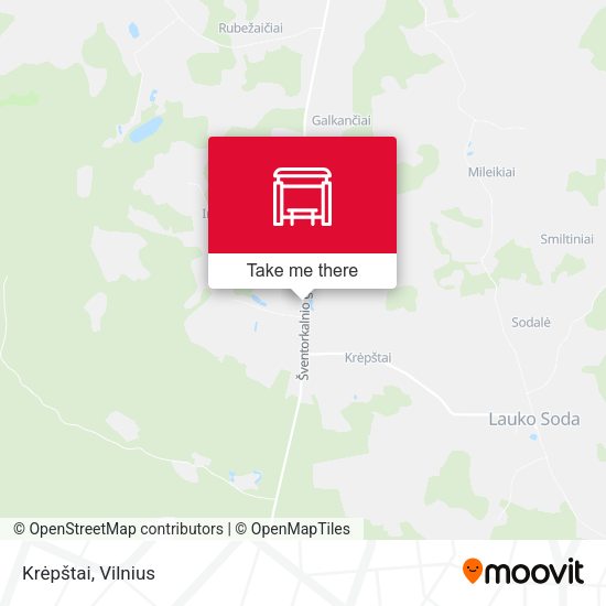 Карта Krėpštai