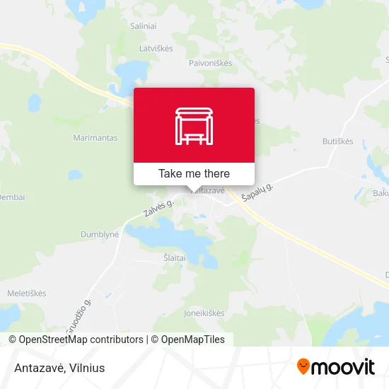 Карта Antazavė