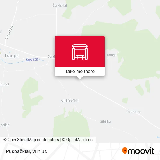 Карта Pusbačkiai