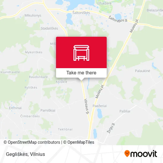 Карта Gegliškės