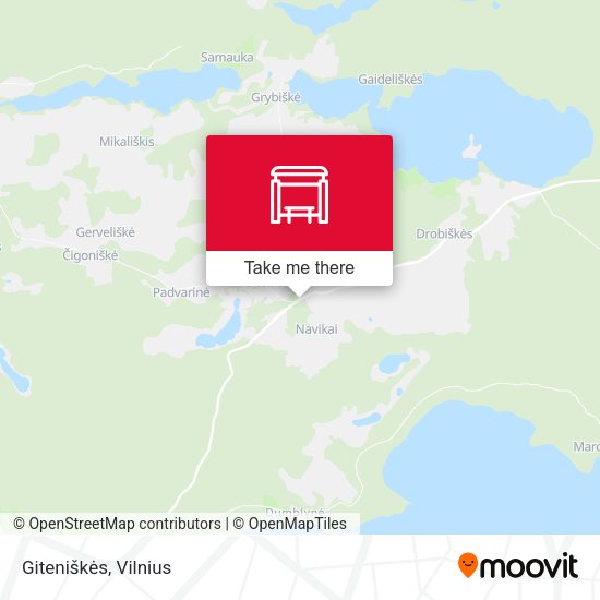 Карта Giteniškės