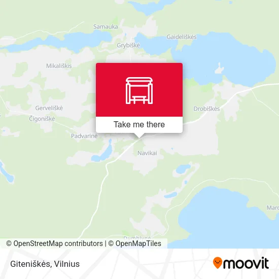 Карта Giteniškės