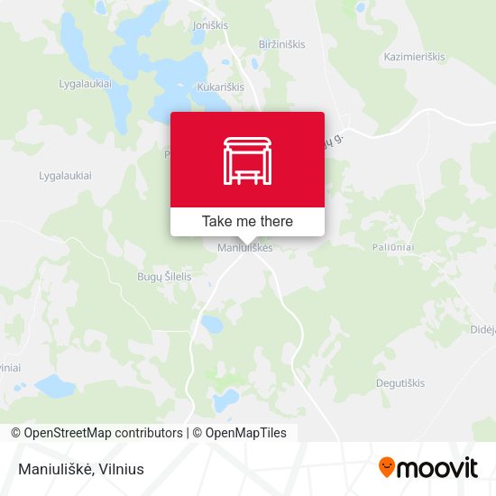 Карта Maniuliškė